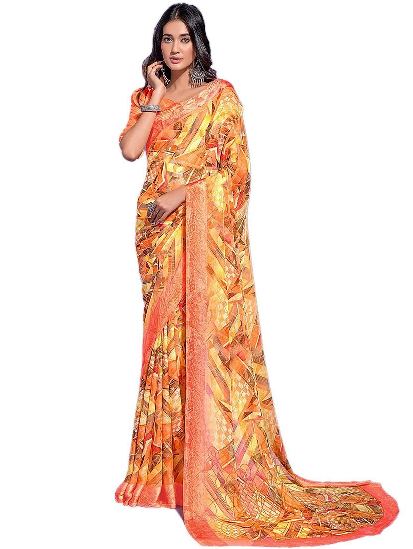 women abstract printed saree  - 21567609 -  Standard Image - 1