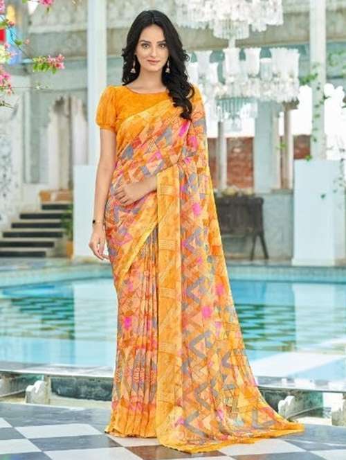 women geometric printed saree - 21567664 - Standard Image - 0