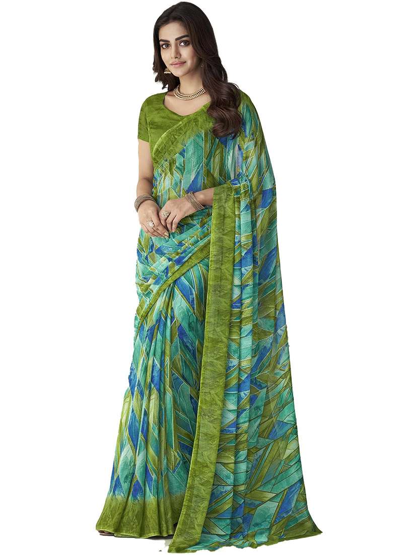 women geometric printed saree - 21567682 - Standard Image - 1