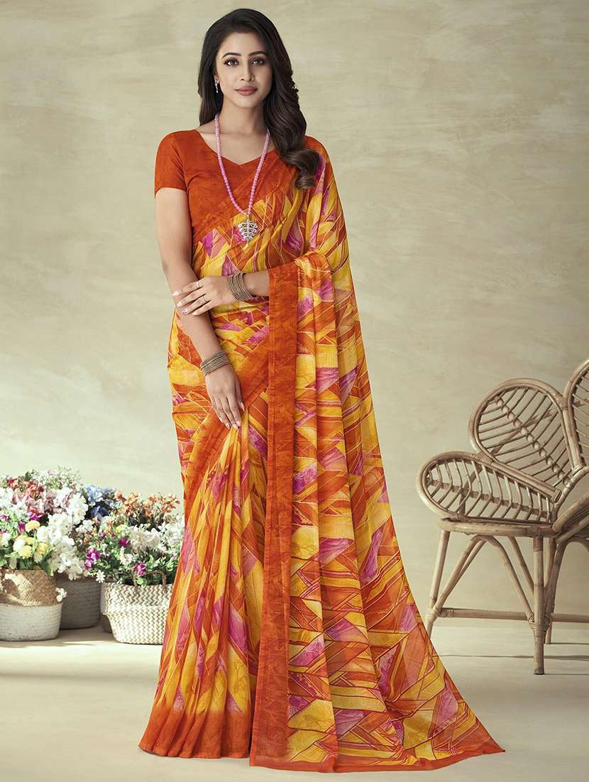 women geometric printed saree  - 21567683 -  Zoom Image - 0