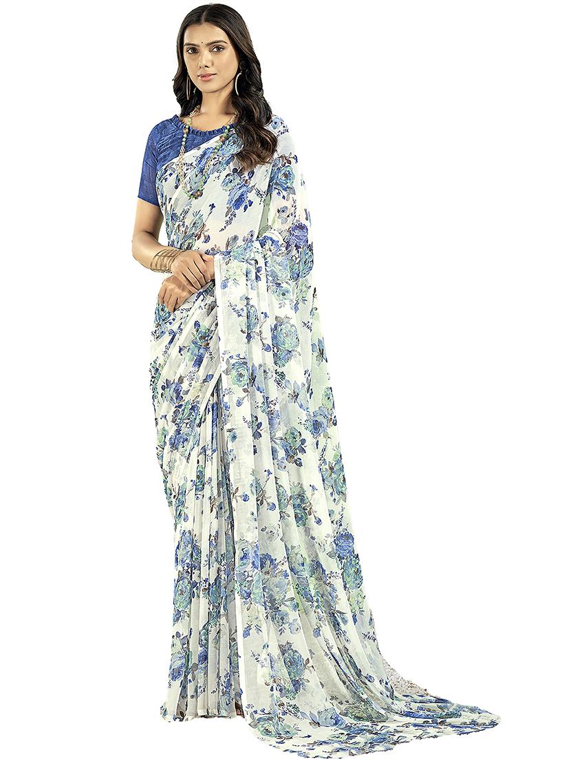 women floral printed saree - 21567711 - Standard Image - 1