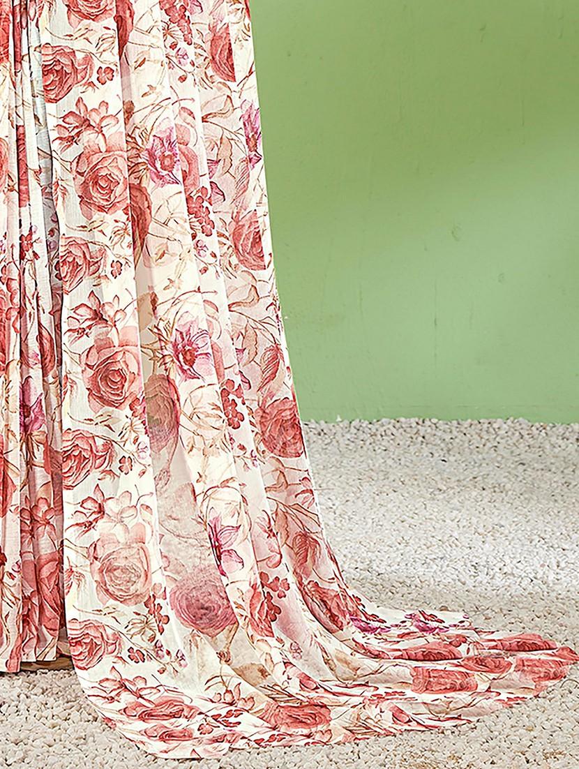 women floral printed saree - 21567719 - Standard Image - 4