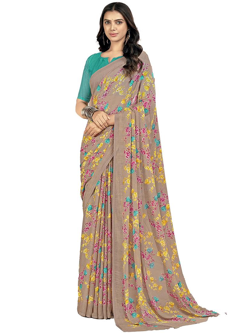 women floral printed saree - 21567723 - Standard Image - 1