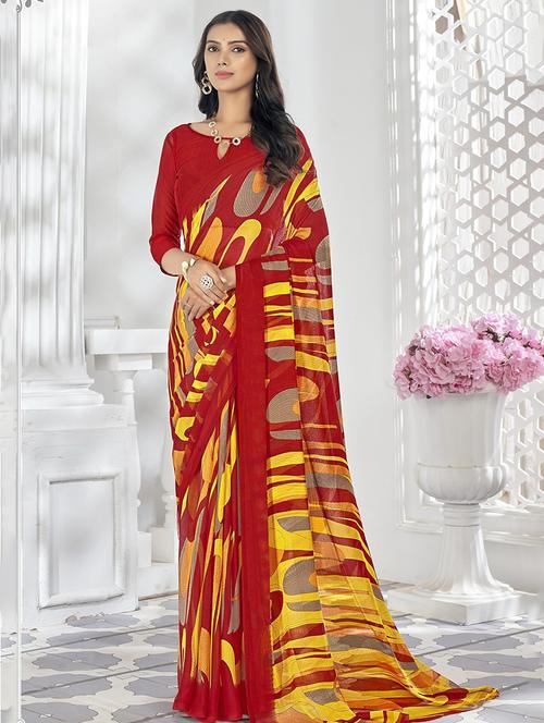 women printed saree - 21567736 - Standard Image - 0