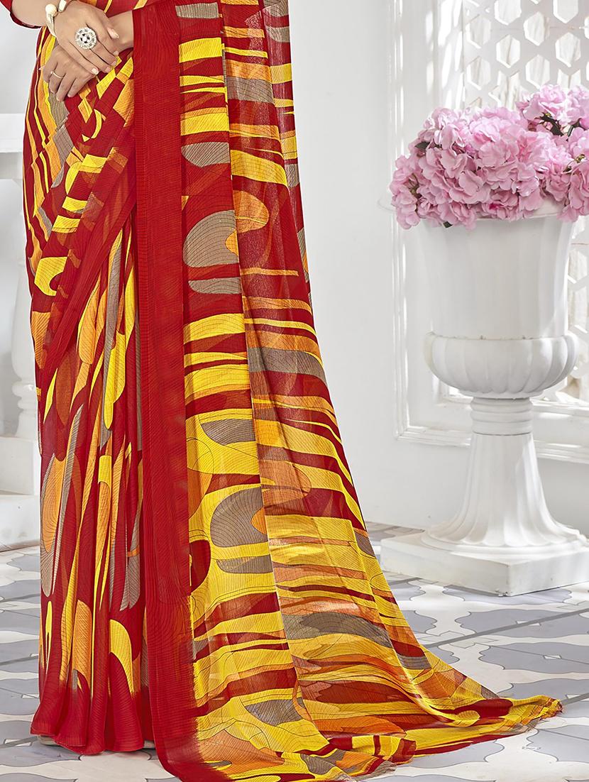 women printed saree - 21567736 - Standard Image - 4