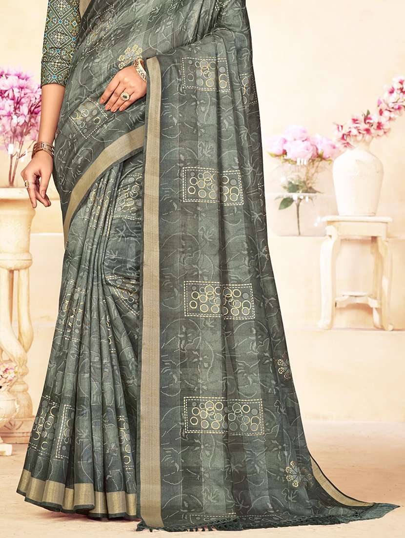 women printed saree - 21567756 -  Standard Image - 4