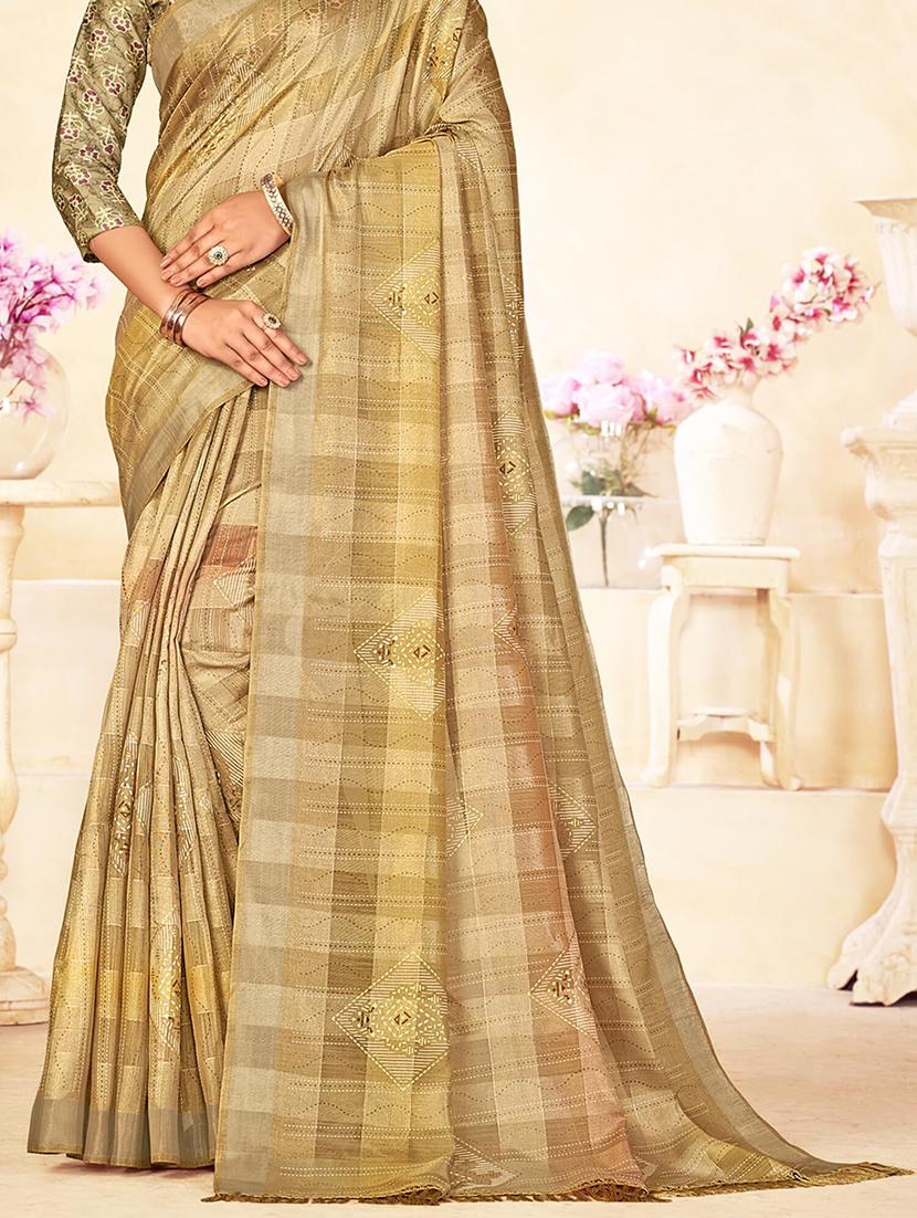 women printed saree - 21567761 - Standard Image - 4