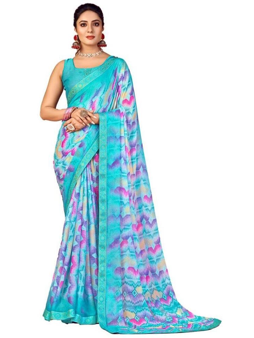 women printed saree - 21567769 - Standard Image - 1