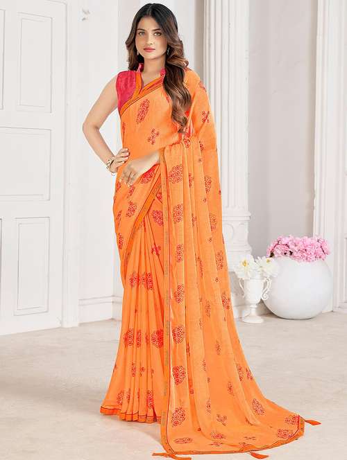 women printed saree - 21567774 - Standard Image - 0