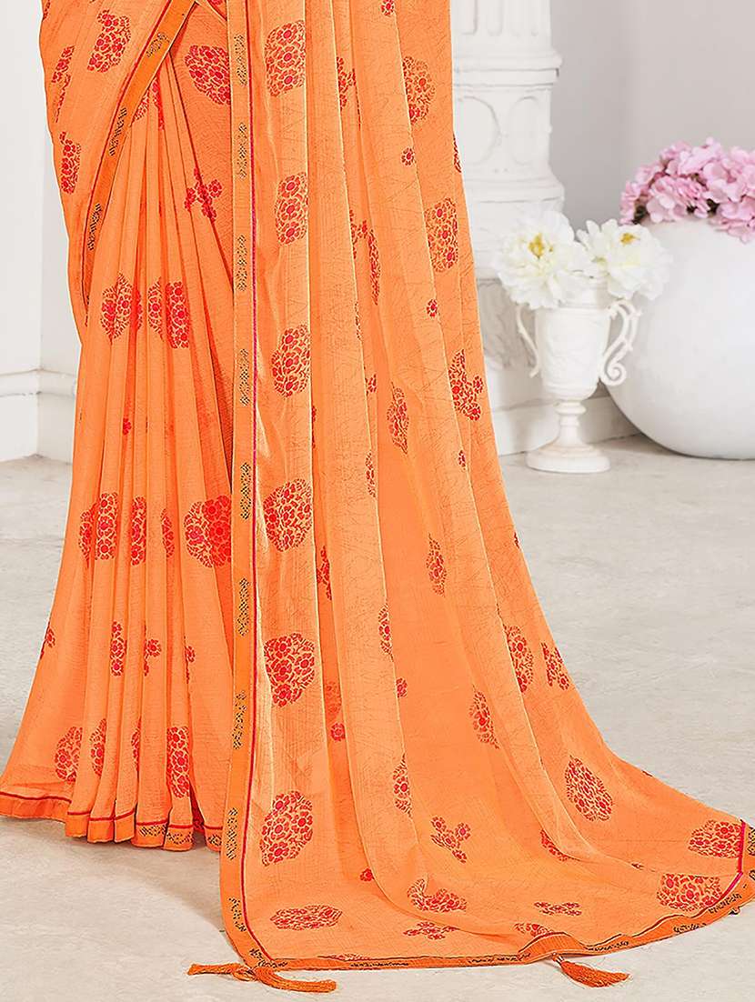 women printed saree - 21567774 - Standard Image - 4