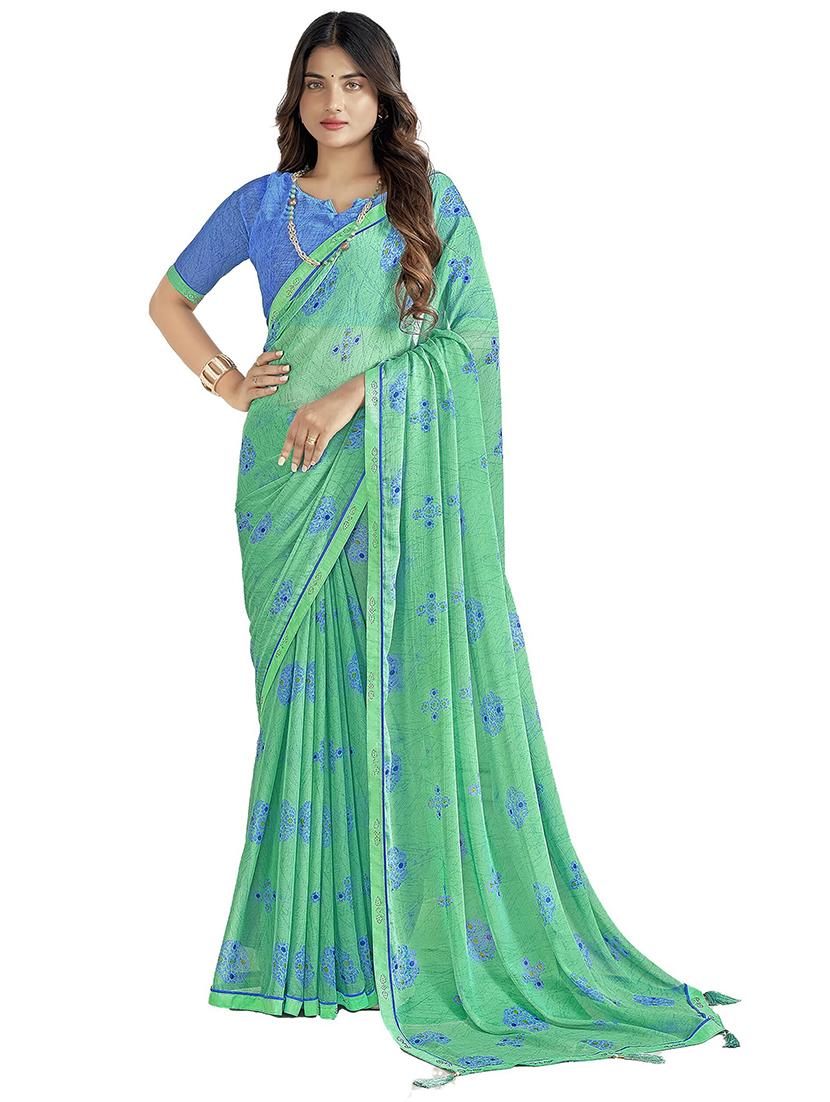 women printed saree - 21567775 - Standard Image - 1