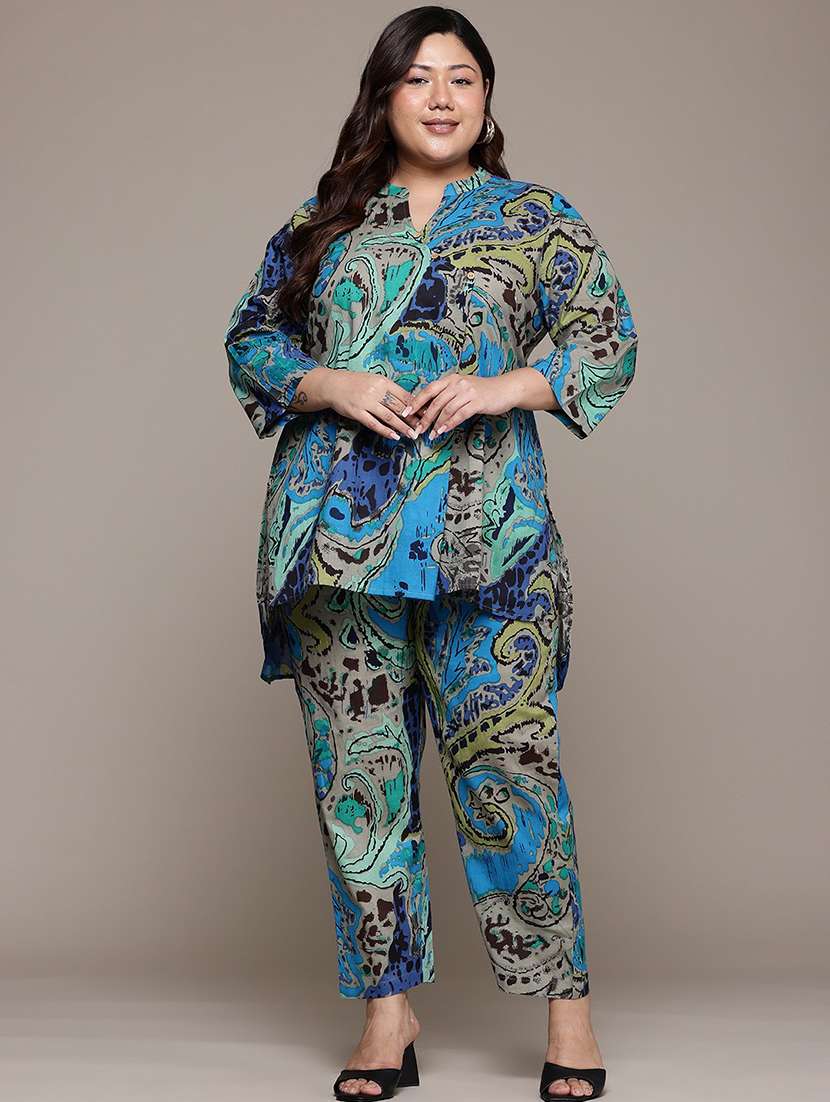 women multi colored printed co-ord set - 21567834 - Standard Image - 1