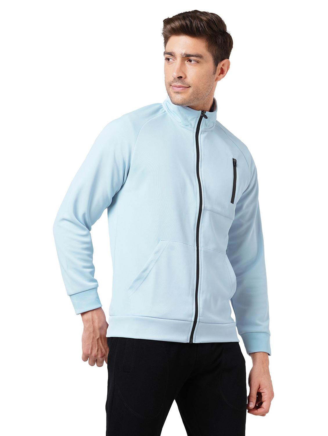 blue polyester casual jacket - 21567874 - Standard Image - 1