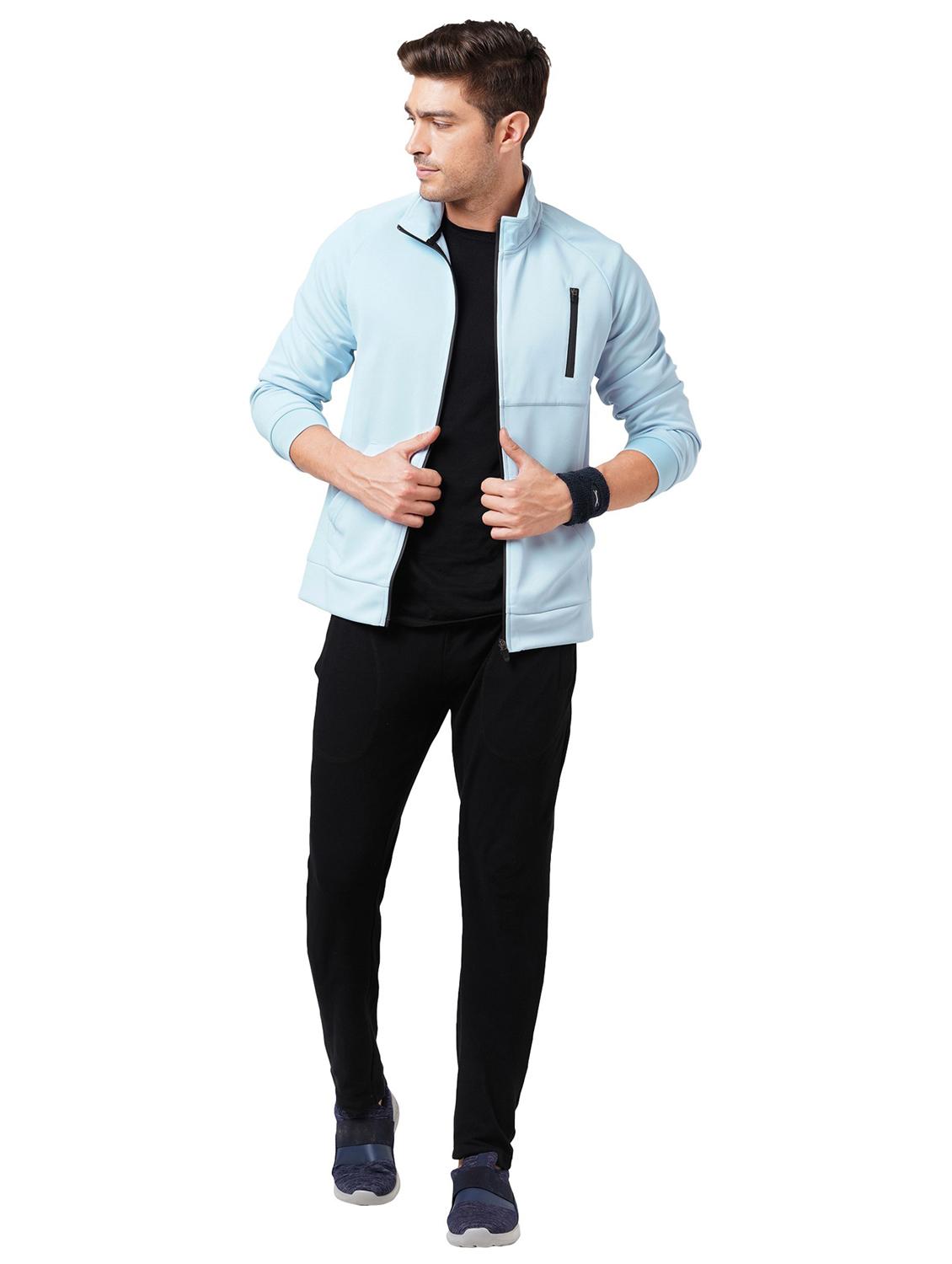 blue polyester casual jacket - 21567874 - Standard Image - 4