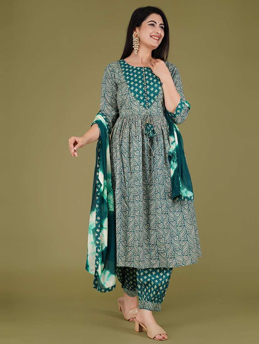 women printed kurta salwar set with dupatta - 21568135 -  Standard Image - 1