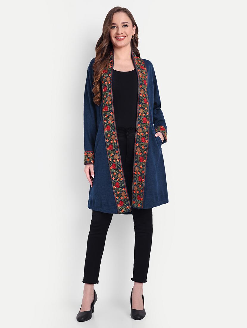 women embroidered long sleeve shrug - 21568347 - Zoom Image - 0