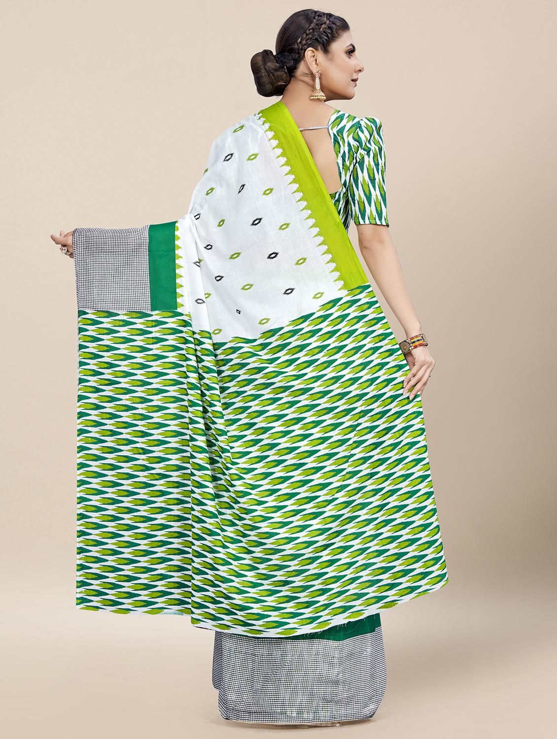 women printed saree with blouse - 21568982 - Standard Image - 1