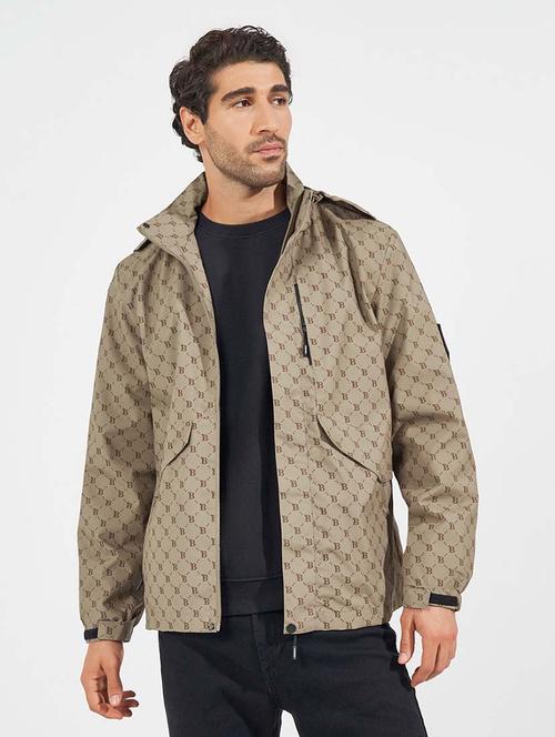 men printed long sleeves casual jacket - 21569241 -  Standard Image - 0