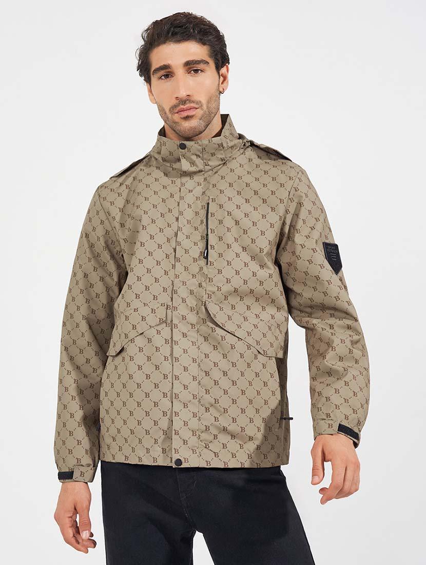 men printed long sleeves casual jacket - 21569241 -  Standard Image - 1