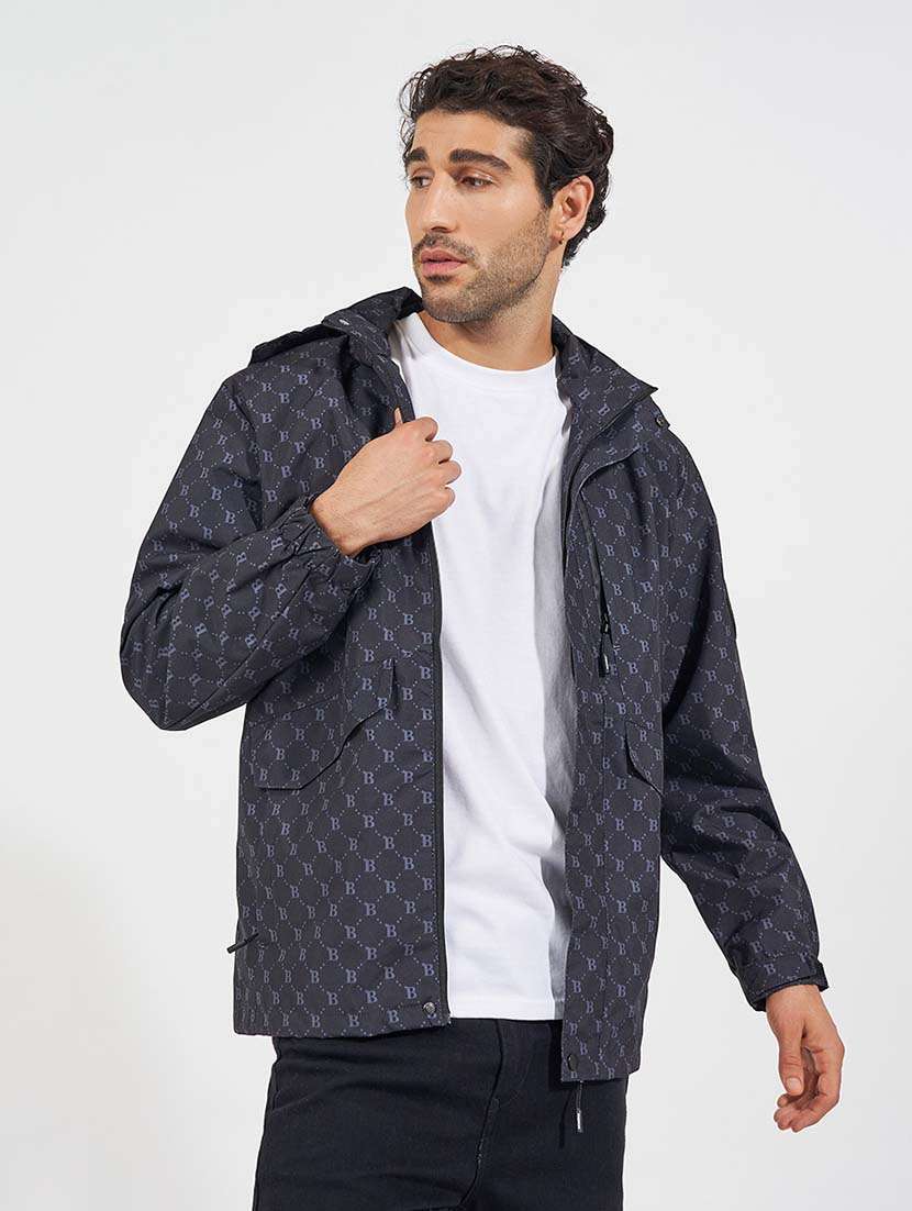 men printed long sleeves casual jacket - 21569242 -  Zoom Image - 0