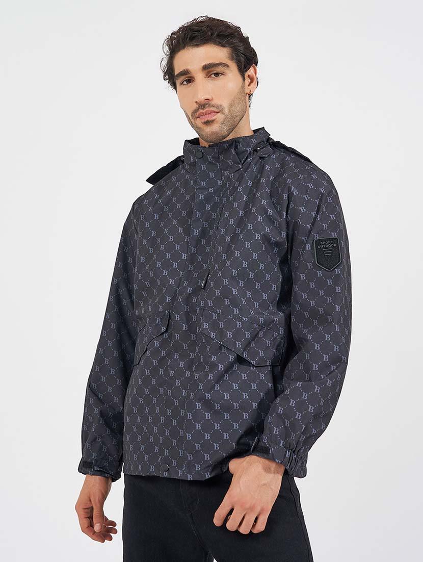 men printed long sleeves casual jacket - 21569242 - Standard Image - 1