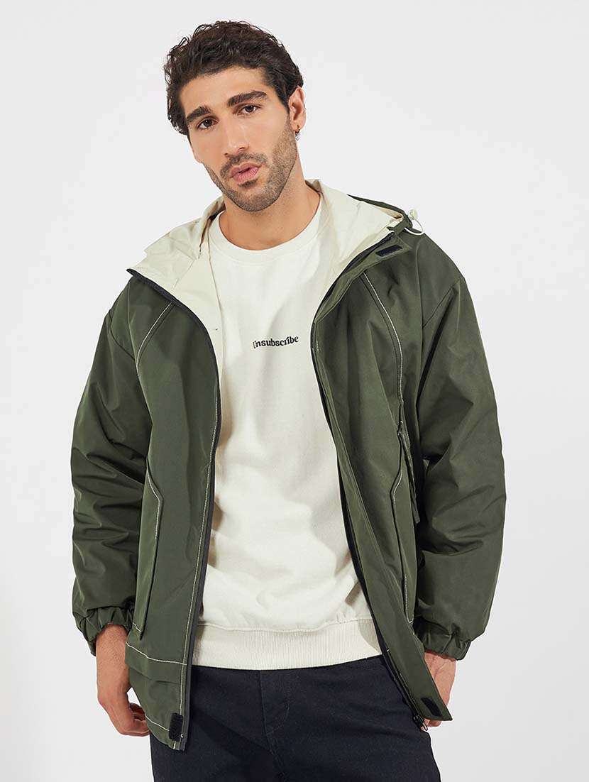 men solid long sleeves casual jacket