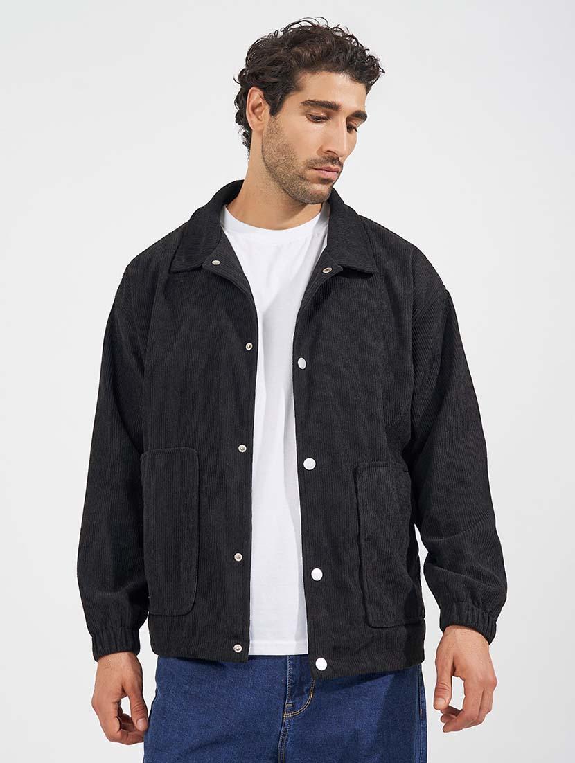 men solid long sleeves casual jacket - 21569248 - Zoom Image - 0