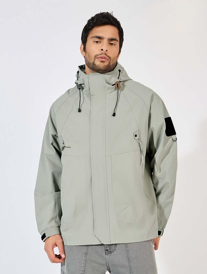 men solid long sleeves casual jacket - 21569251 - Standard Image - 1