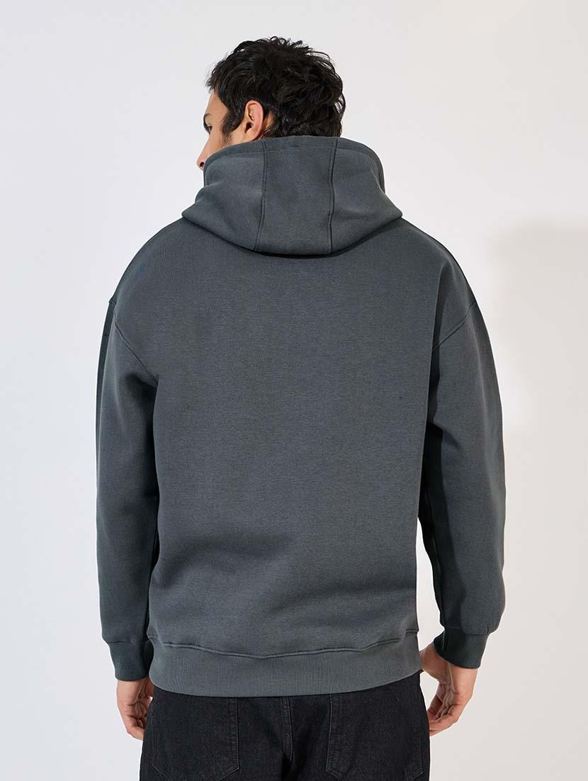 men hooded plain sweatshirt - 21569281 - Standard Image - 1