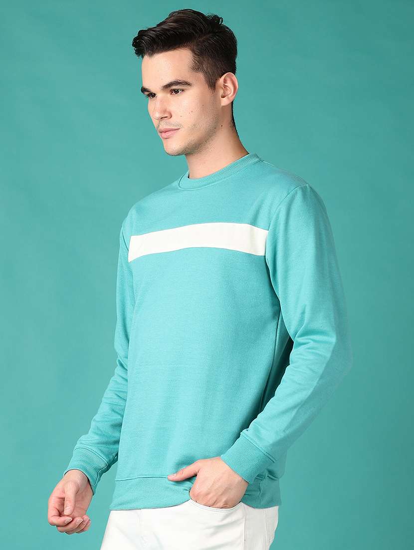 men long sleeves color block sweatshirt - 21569577 -  Standard Image - 1