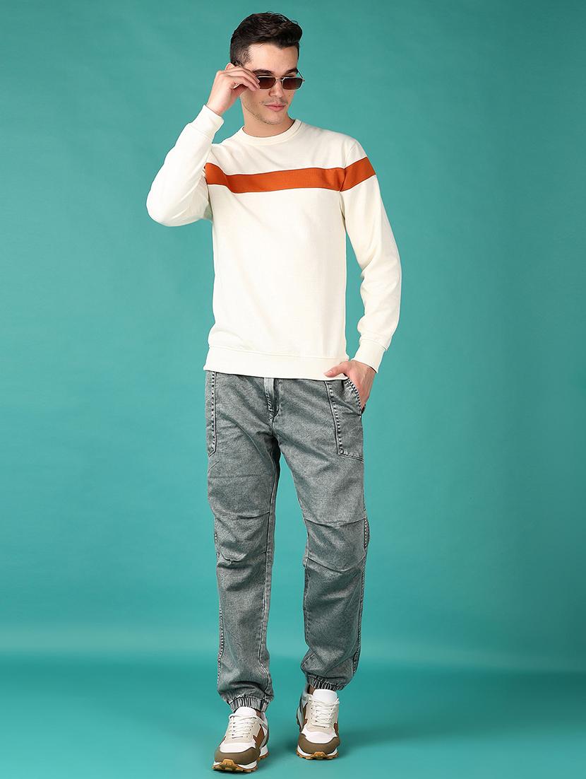 men olive solid mid rise regular fit jogger - 21569605 - Standard Image - 4