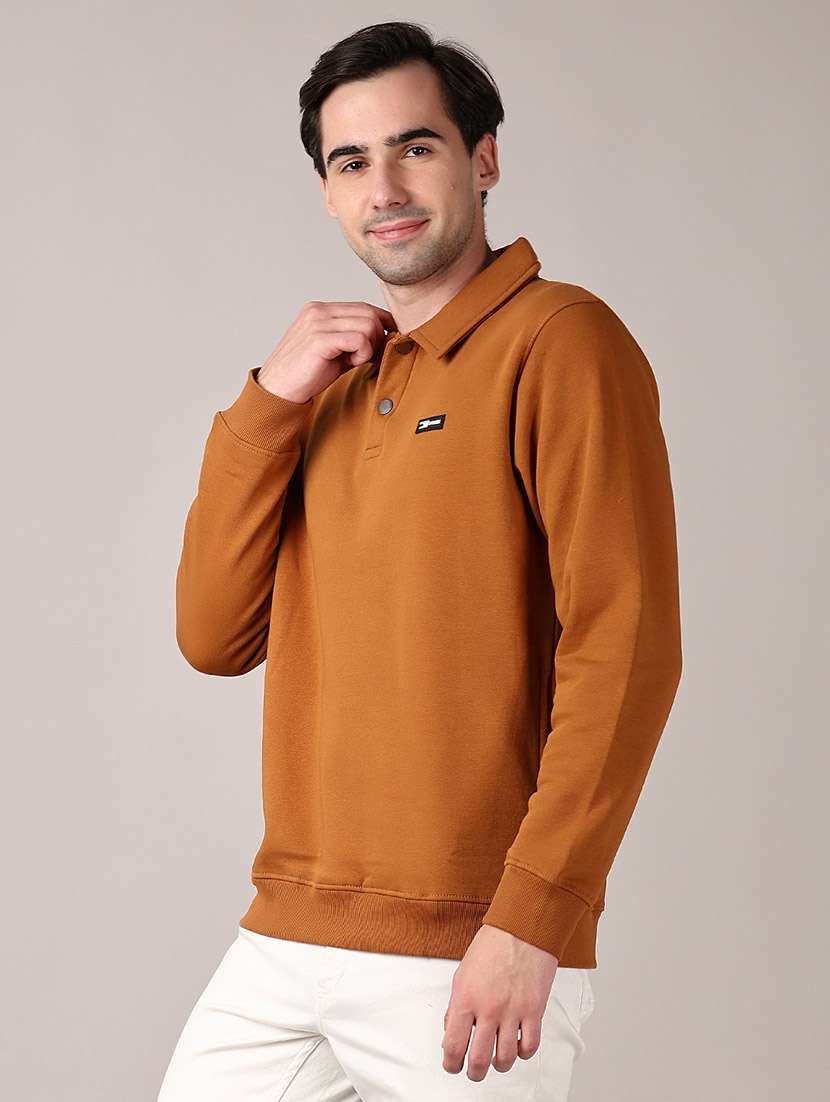 men long sleeve plain sweatshirt - 21569613 -  Standard Image - 1