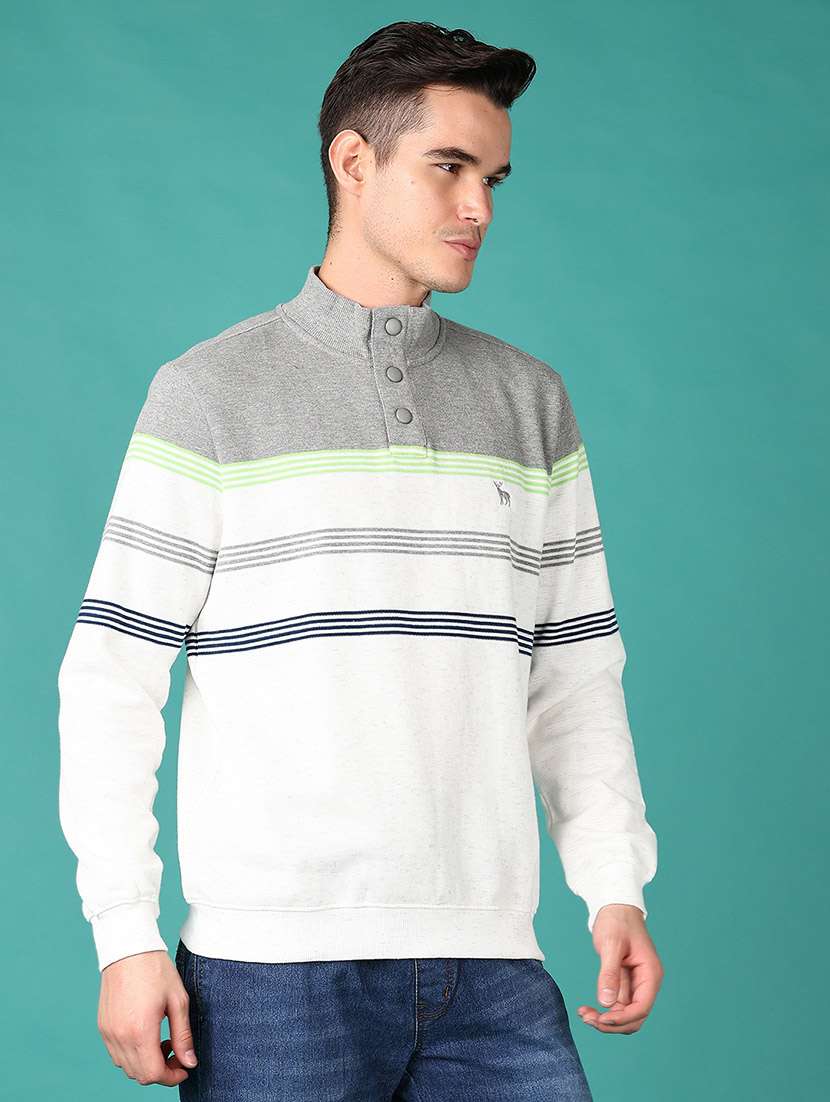 men striped long sleeve sweatshirt - 21569620 -  Standard Image - 1