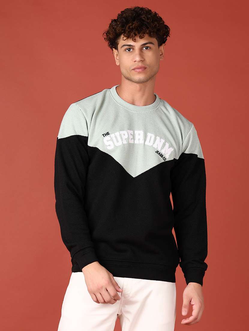 men color block long sleeve regular fit sweatshirt - 21569639 - Standard Image - 1