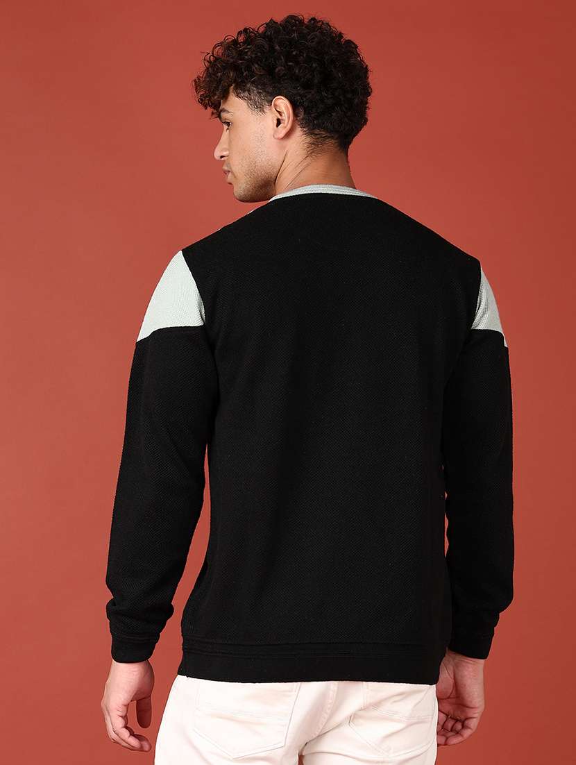 Men Color Block Long Sleeve Regular Fit Sweatshirt
