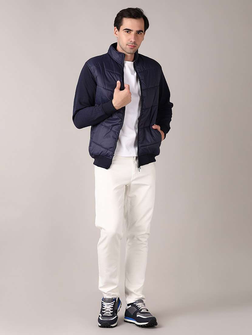 men solid long sleeve puffer jacket - 21569645 -  Standard Image - 4