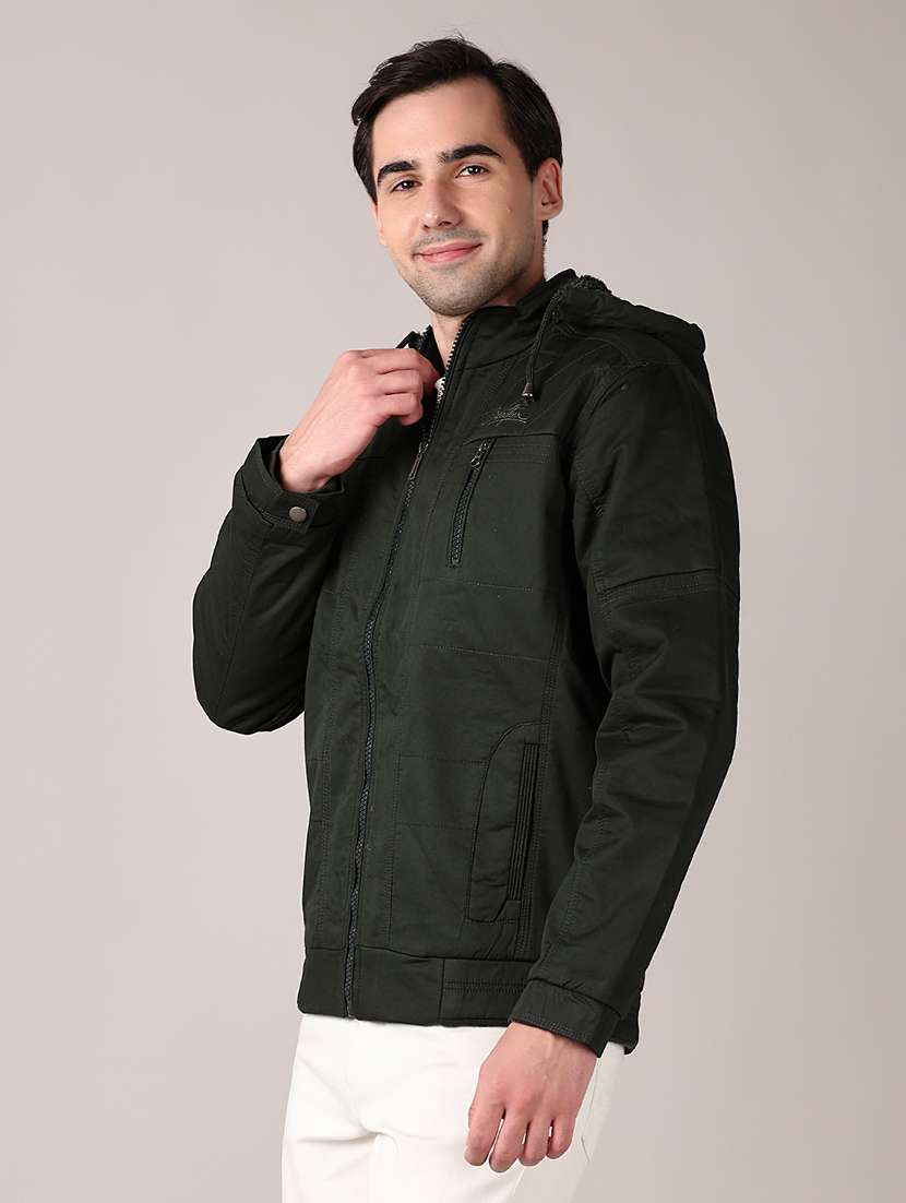 men solid long sleeve bomber jacket - 21569654 -  Standard Image - 1