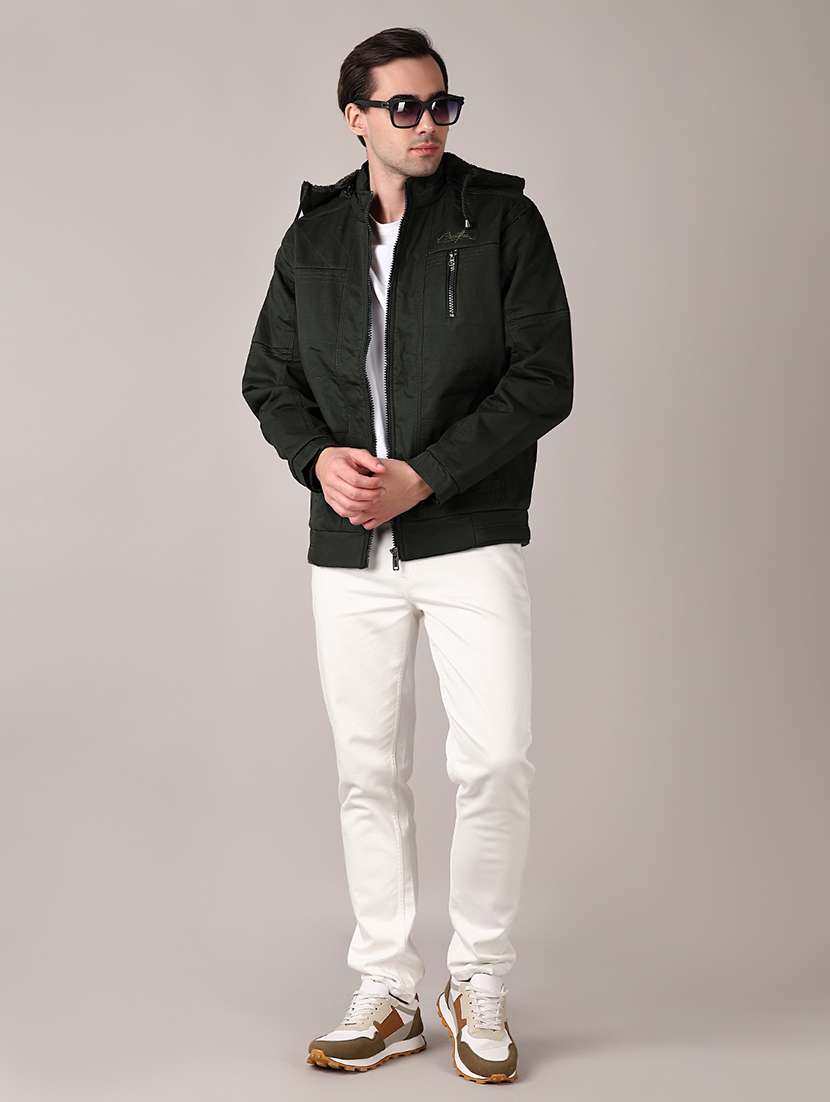 men solid long sleeve bomber jacket - 21569654 -  Standard Image - 4