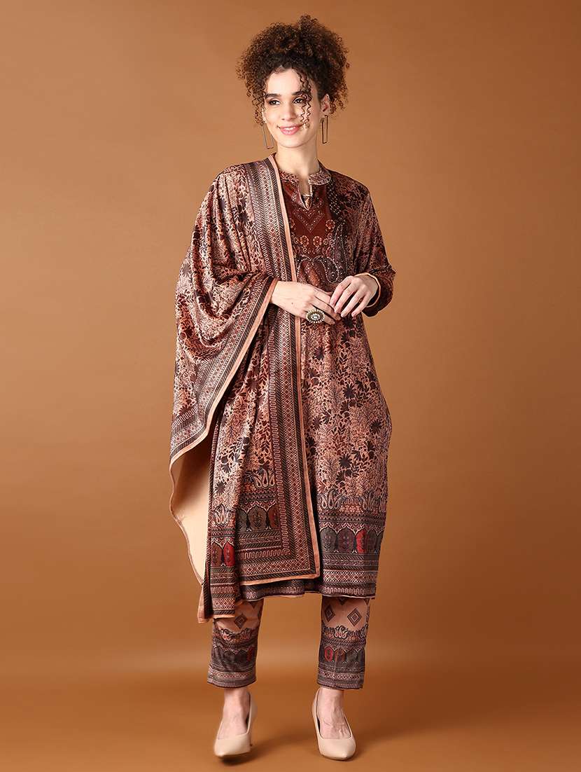 women floral kurta pant set with dupatta - 21569689 -  Standard Image - 1