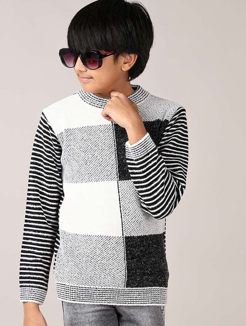 boys checkered long sleeve pullover sweater - 21569797 -  Standard Image - 1