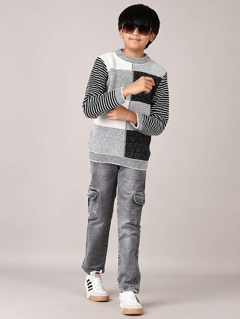 boys checkered long sleeve pullover sweater - 21569797 -  Standard Image - 4