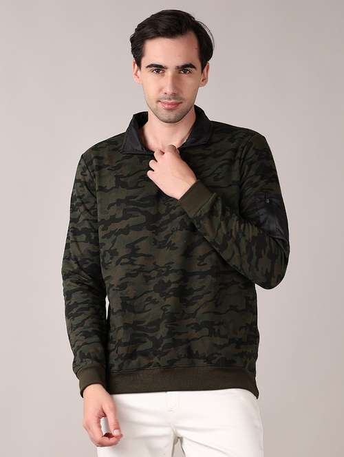 men camouflage long sleeve regular fit sweatshirt - 21569877 -  Standard Image - 0