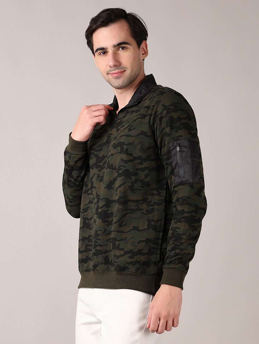men camouflage long sleeve regular fit sweatshirt - 21569877 -  Standard Image - 1