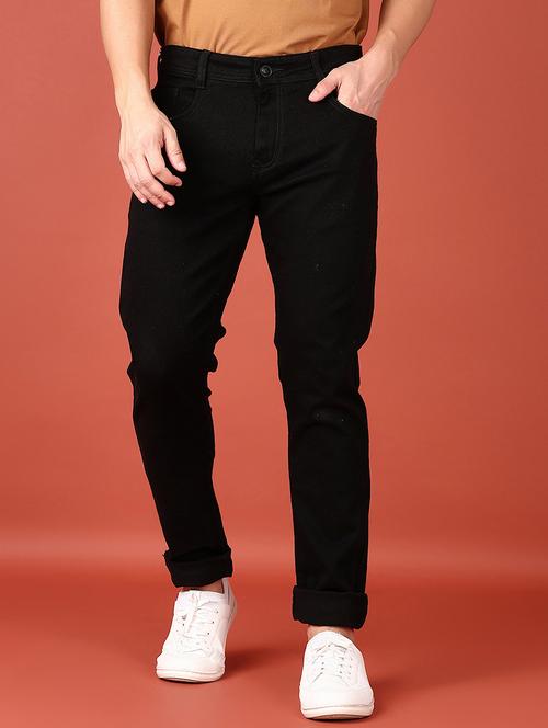 black cotton jeans - 21570277 - Standard Image - 0