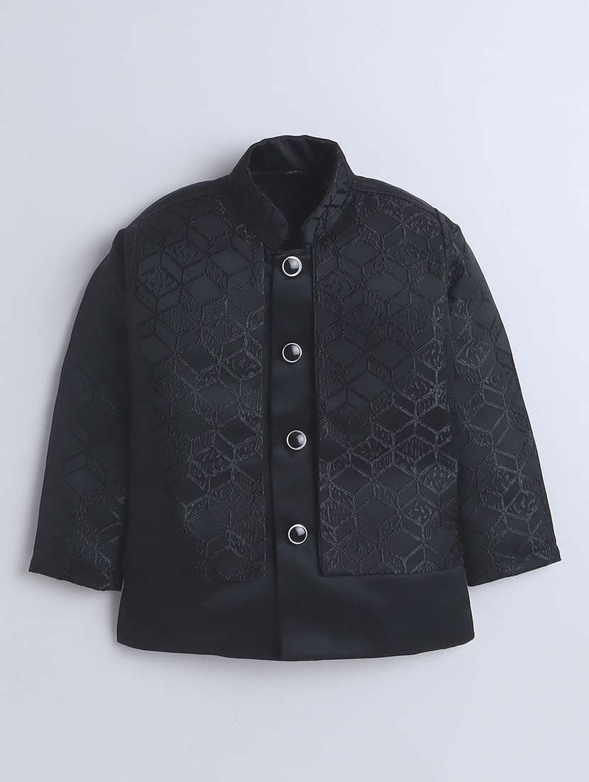 boys embroidered 3 pcs sherwani set - 21570432 - Standard Image - 1