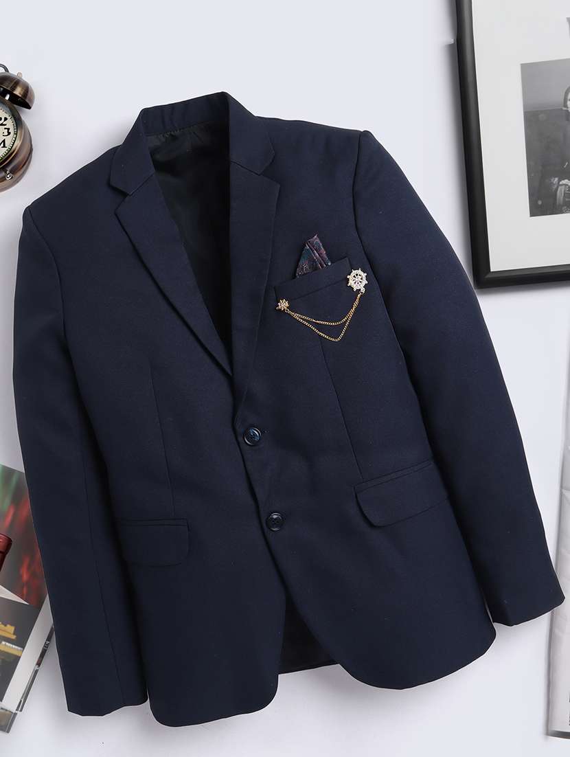 men solid single breasted partywear blazer - 21570472 -  Standard Image - 1