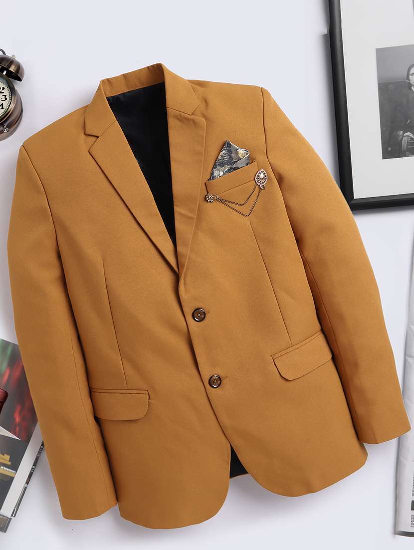Men Solid Single Breasted Partywear Blazer - 21570473 -  Standard Image - 1