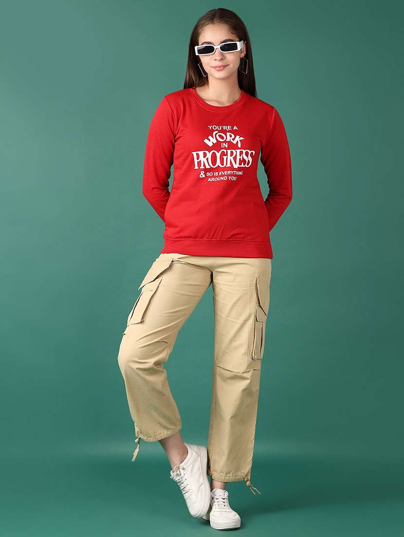 women solid high rise cargo - 21570707 -  Standard Image - 4