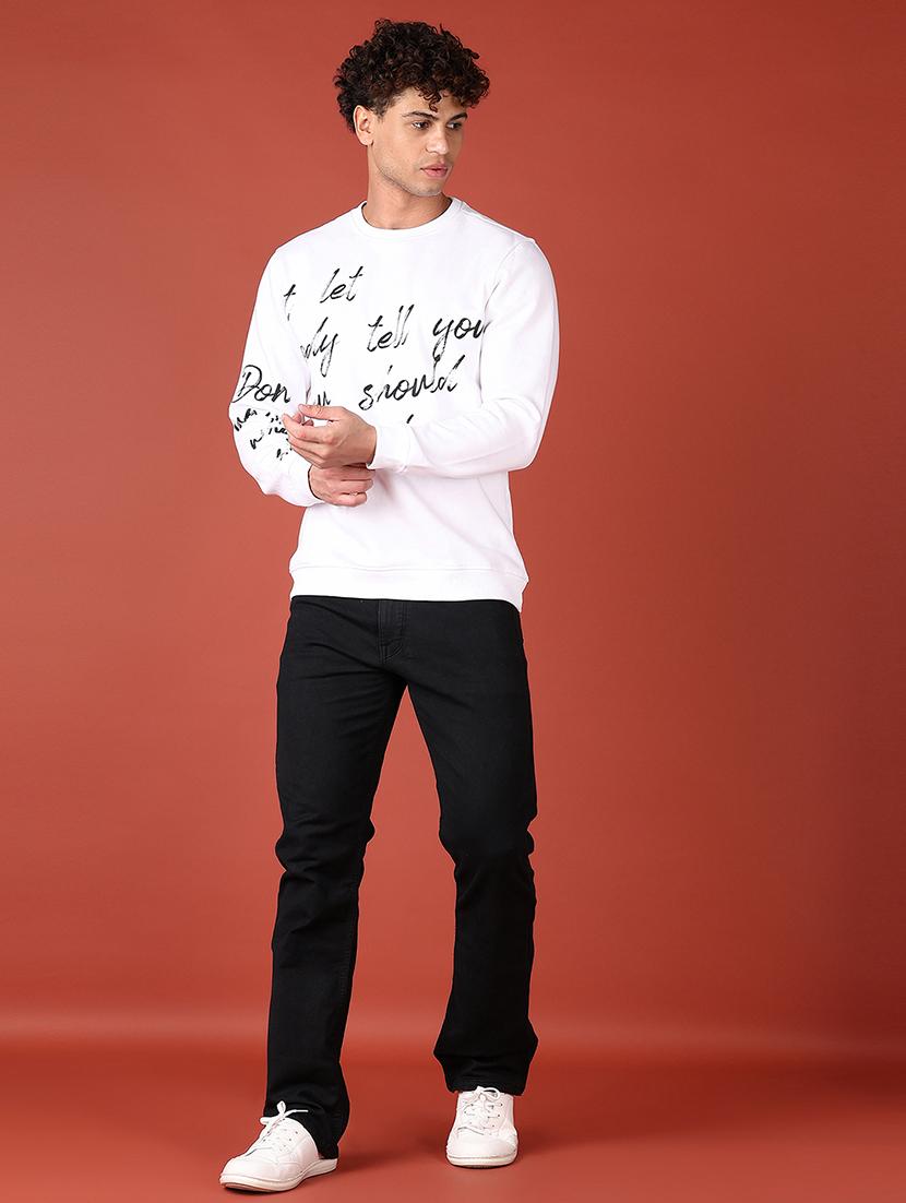 men mid rise plain straight fit jeans - 21570760 - Standard Image - 4