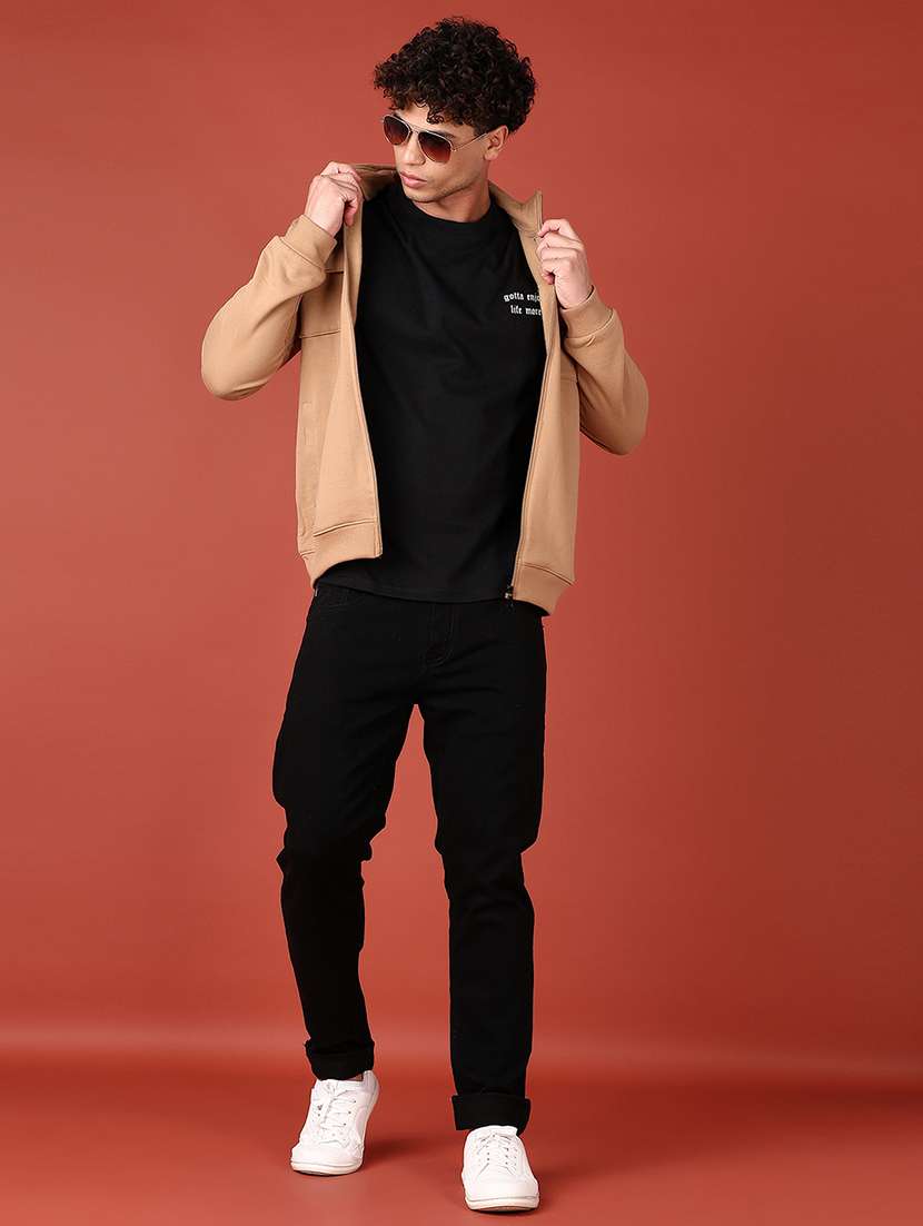 men long sleeves solid casual jacket - 21570802 -  Standard Image - 4